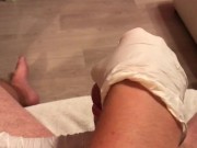 Wife in doctor gloves gives best sloppy handjob with cum blast 15/16