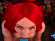 Cosplay girl Kinky using hudge dildo for blowjob 15/16