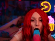 Cosplay girl Kinky using hudge dildo for blowjob 9/16