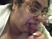 Bbw latina CUM IN MY MOUTH light skin BBC  6/16