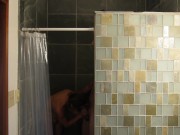 Hidden camera shower sex. Body shaking orgasms 2/16