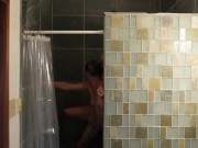 Hidden camera shower sex. Body shaking orgasms 6/16