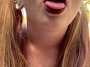 Horny Redhead Seductively Smokes 8/16