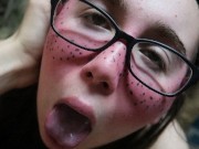 Teen Gives Blowjob, Titjob, and Handjob For Oral Creampie