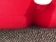 Small blonde teen slut squirts in her yoga pants 11/16