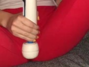 Small blonde teen slut squirts in her yoga pants 7/16