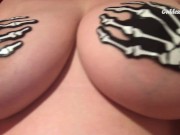 Big Bouncy Skele-Titties Halloween Natural Tits 14/16