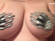 Big Bouncy Skele-Titties Halloween Natural Tits 7/16