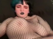 Goth babe gets her ass and pussy smacked while getting fucked  16/16