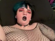 Goth babe gets her ass and pussy smacked while getting fucked  2/16