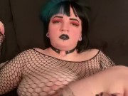 Goth babe gets her ass and pussy smacked while getting fucked  6/16