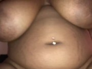 Lightskin big tit ebony riding POV creampie 5/16