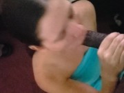 Pregnant Wife Sucks Black Dick After Shower And Wears His Cum On Her Face 2/16