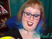 BBW reviews and uses Geeky Sex Toys Sailor Girl dildo pussy closeup 6/16