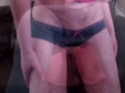 Sexy Brunette Pees in Her Panties and Wets Her Jeans While She Masturbates 6/16