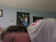 My neighbor cums in my mouth BBW glasses blowjob 11/16