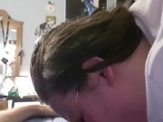 My neighbor cums in my mouth BBW glasses blowjob 5/16