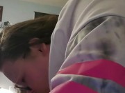 My neighbor cums in my mouth BBW glasses blowjob 7/16