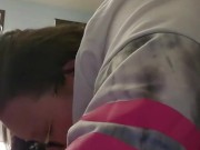 My neighbor cums in my mouth BBW glasses blowjob 8/16