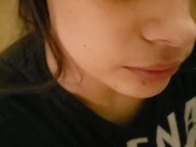 Sexy blowjob from my 19 year old girlfriend, mouth fucking, slo mo facial. 13/16