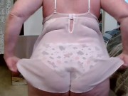 V 349 Brand new extra long modeling outfits with lots of pussy flashes and 12/16