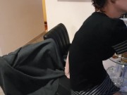 pigtail girl smoking cigarette in short dress shows off pussy and asshole 4/16