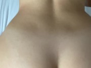 PAWG perfect teen fucking on back, riding, doggy and loud moaning 12/16