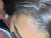 Ebony Amateur gives sloppy head 10/16