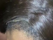 Ebony Amateur gives sloppy head 9/16
