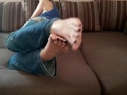 Ripped jeans on the ass and perfect feet - OlgaNovem 5/16