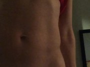 Stripping in my bedroom .. watch me in my red lingerie 8/16