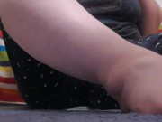 Irish BBW Cutie Putting Lotion On Legs and Feet 4/16