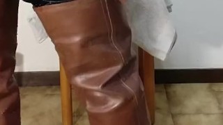 Wetting my new Waders and Jeans - 2 - (with music) - RedTube