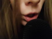 Long tongue mic licking ASMR Brain orgasm 3/16