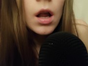 Long tongue mic licking ASMR Brain orgasm 8/16