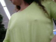 Shopping at Walmart without a bra and a flash 13/16