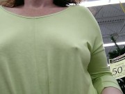 Shopping at Walmart without a bra and a flash 2/16