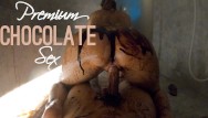 Chocolate during sex We made a mess - hot chocolate sex in a public wellness spa-magicmintcouple