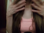 Horny in the gym ASMR boob play in sports bra 2/16