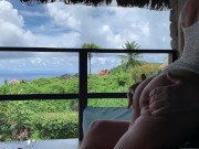 honeymoon wife is bouncing her cock at a public balcony paradise swaeting 2/16
