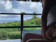 honeymoon wife is bouncing her cock at a public balcony paradise swaeting 7/16