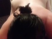 POV lesbian bitch eats out her dom ends in orgasm