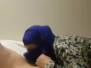 Hijab Milf mad I cum in her mouth  1/16