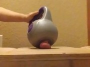Wife crushes balls with kettle bells 10/16