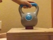 Wife crushes balls with kettle bells 3/16