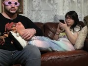 Innocent Teen plays on her phone, gets her Toes SUCKED and Asshole LICKED! 2/16