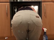 wife cleaning the oven is fucked in the kitchen 1/16