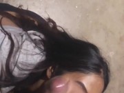 Face fucking my tutor in the library staircase with facial 14/16