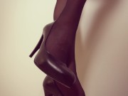 Massive cumming inside secretary's panties and on her pussy by jerking off 1/16