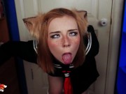 Pretty girl Fingering Narrow Vagina and Sucking Dildo - Closeup 14/16